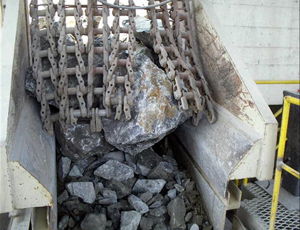 Chains installed to slow down rocks.  the rocks 