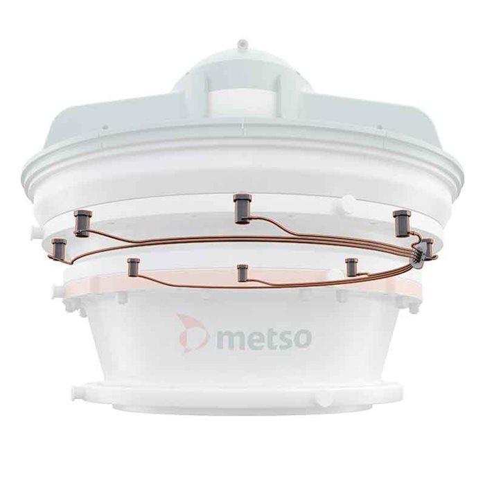 Mejora de los separadores de carcasa hidráulica para la trituradora giratoria primaria superior Metso