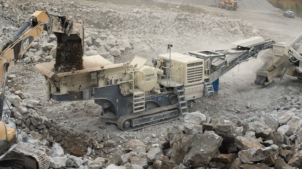 Lokotrack equipment at site. 