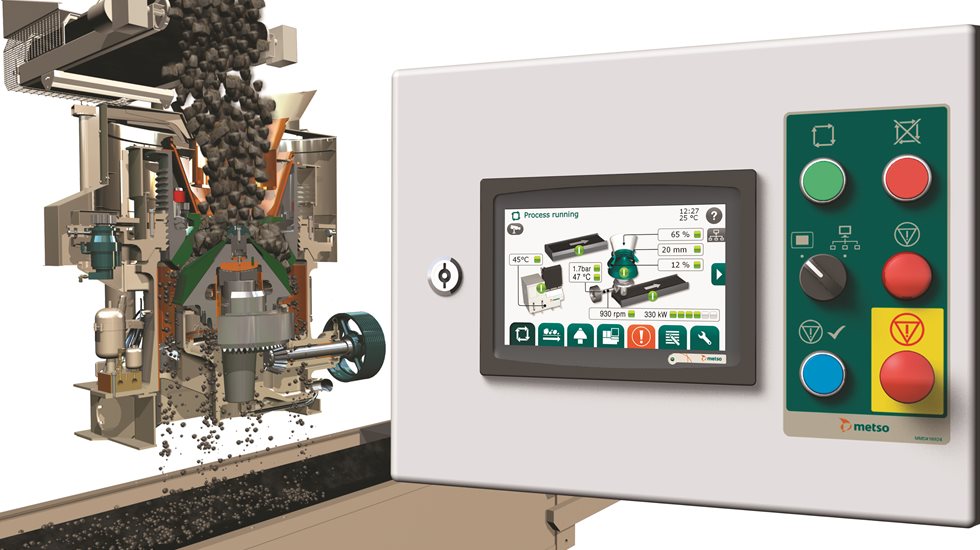 A nova geração de britadores cônicos tem sensores que monitoram a máquina em tempo real e criam um histórico  detalhado, porém amigável.