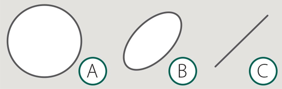 Chart of the shape of the vibratory motion