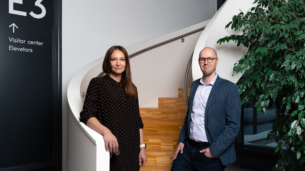 Johanna Tikander (left) and Janne Liuttu  