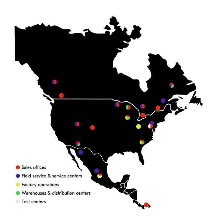 A map image showcasing the NCA locations