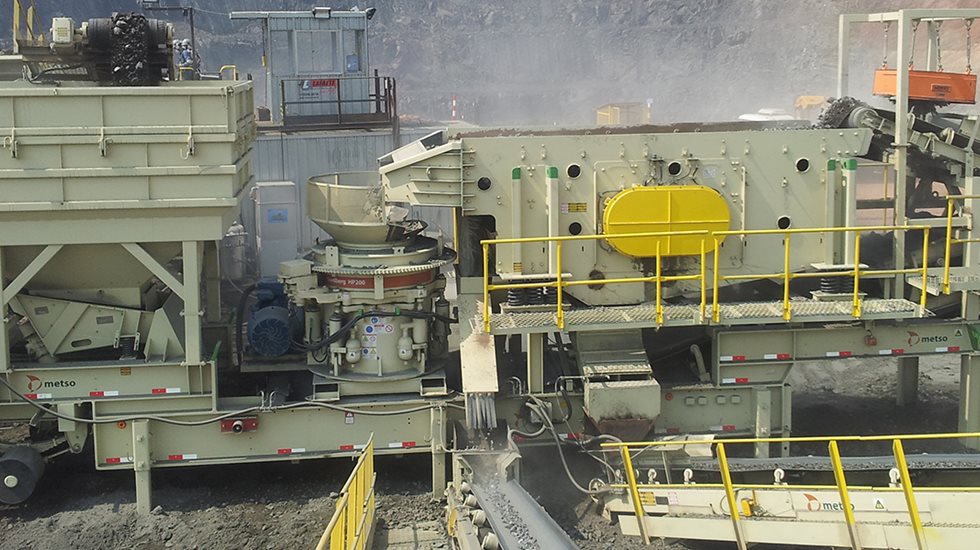 Metso portable NW crushing plant at Vale Salobo