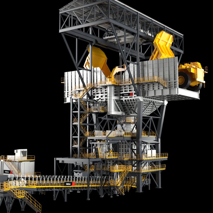 Semi-mobile primary gyratory (SMPG) station