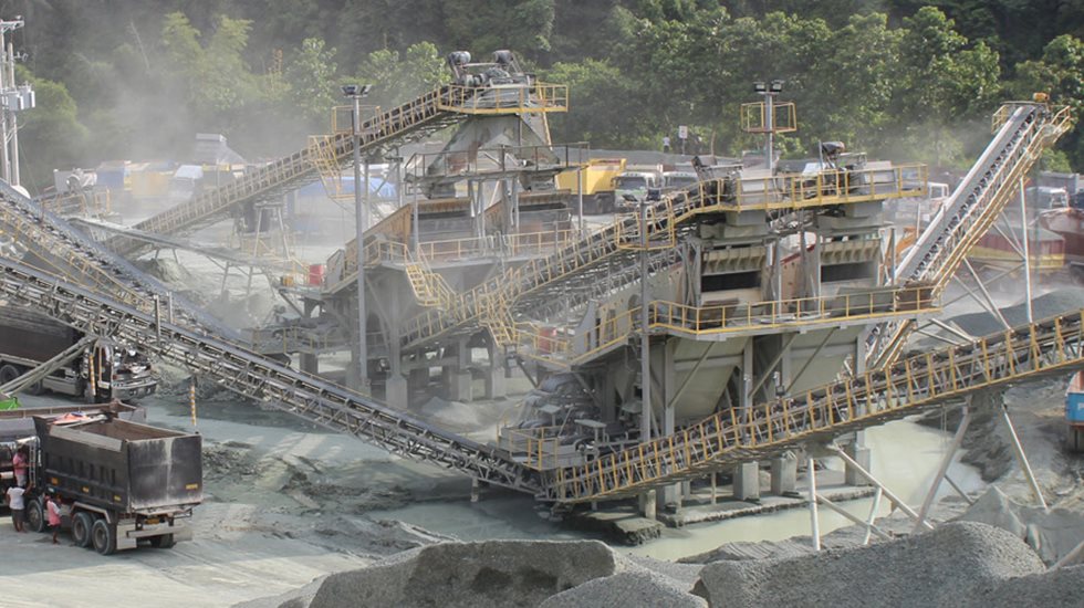 Stationary plant at Hardrock Aggregates.