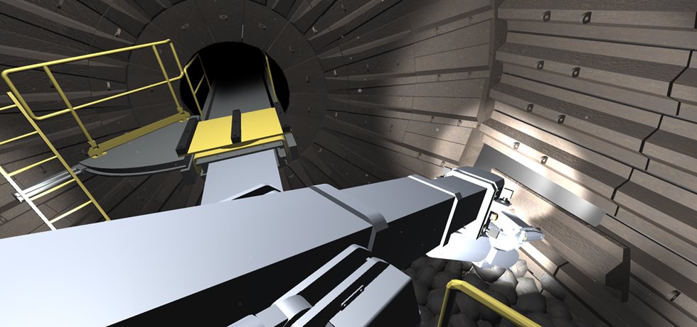 Reline machine VR training environment