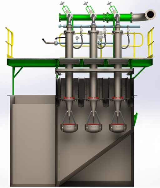 Upgraded rectangular self-aspirated pneumatic flotation cell