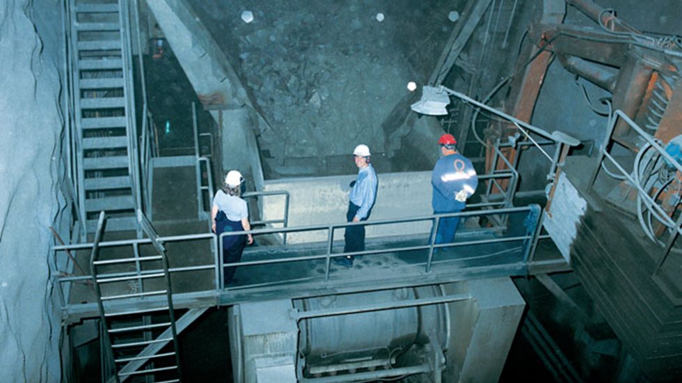 C-sarjan leukamurskain Pyhäsalmen kaivoksella.