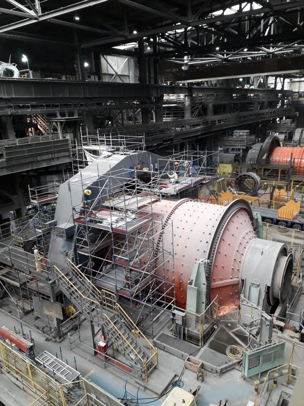 Ball pictured from above at Collahuasi mine.