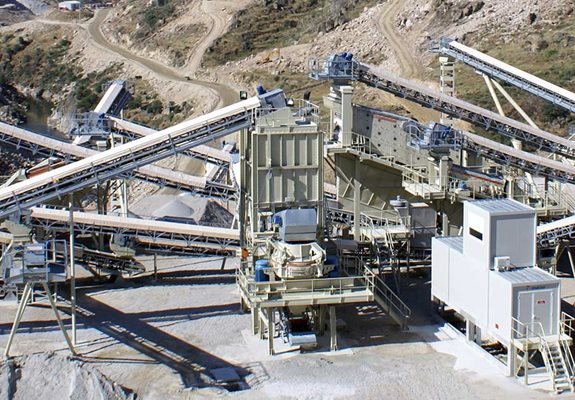 Crushing and screening plants.