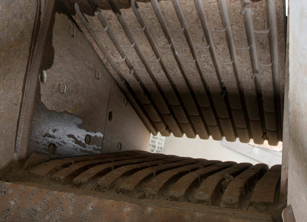  Ein Vorzerkleinerer C150 mit einer geschlossenen Spaltbreite von 250 mm