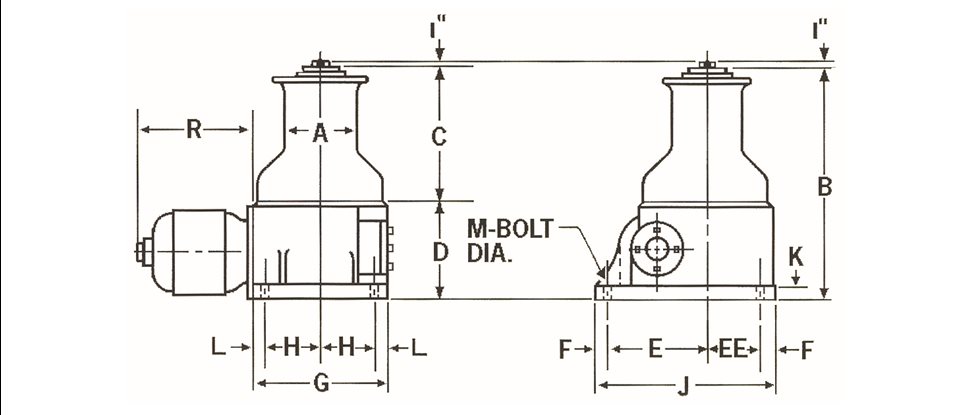 Vertical drum dimensions