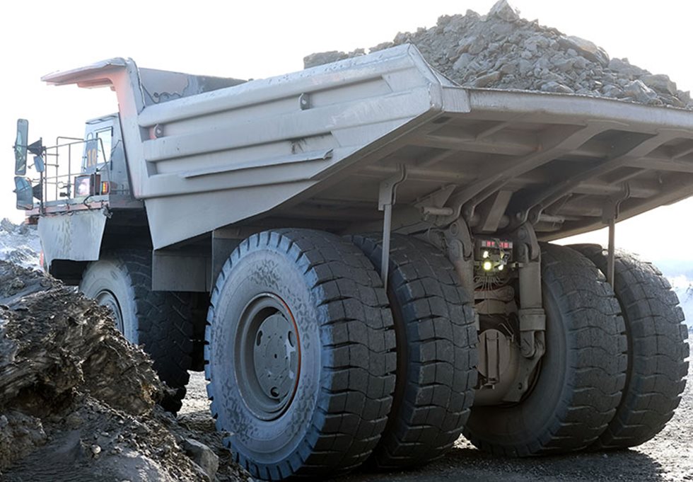 Hitachi dump truck at Terrafame site.