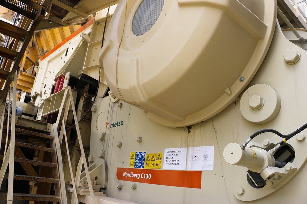 Nordberg C130 jaq crusher at CBR site