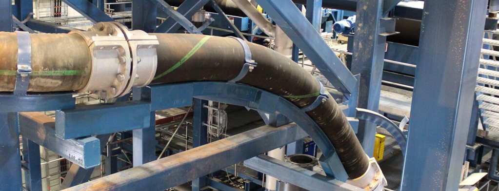 slurry hose system close up