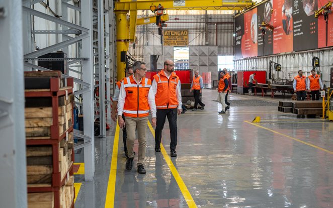 Visita de Sami Takaluoma a la nueva fábrica de Metso en Sorocaba