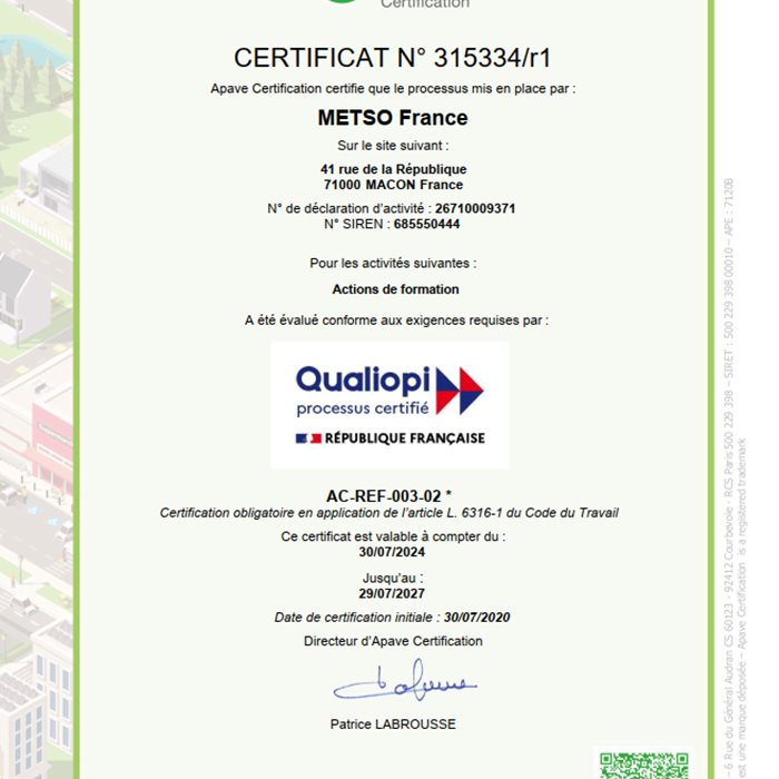 Certification Qualiopi 