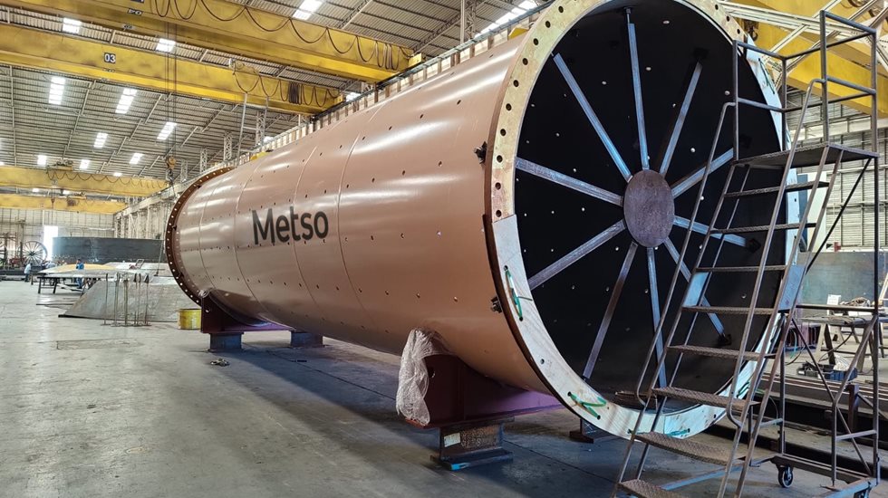 Moinho Metso instalado na Metso