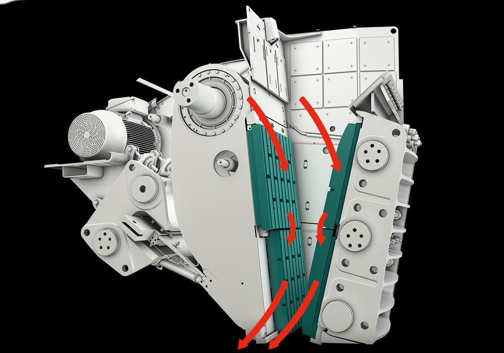 Anleitung zum rotieren der zweiteiligen Backenbrecherplatten