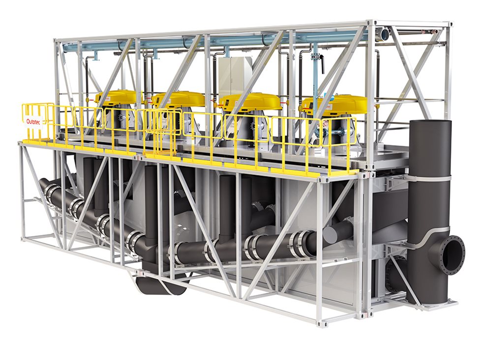  Модуль флотации C11-4 с четырьмя камерами/валами в 40-футовом контейнере