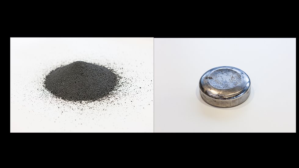Figure 2: Hydrogen-reduced DRI and smelted fossil-free hot iron. 