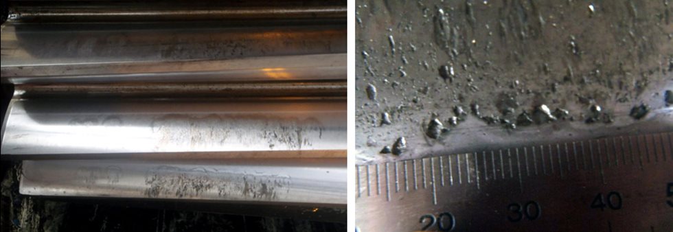 Lubrication failure damage  and pitting damage