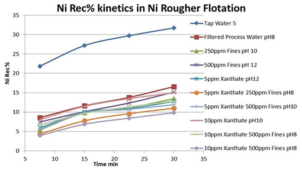 Воздействие «вредных» веществ на флотацию никеля