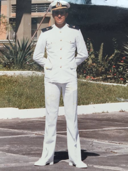 Last year at the Merchant Marine Academy.