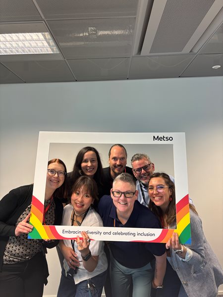 Nichole with collagues from Metso Academy.