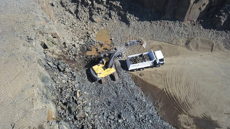Aerial view at the Borborema quarry