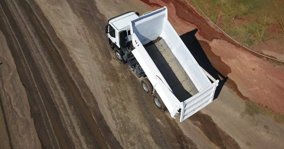 Truck at the Borborema quarry