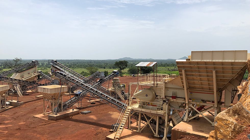 Metso Outotec's equipment at the new Groupe Bathily quarry.