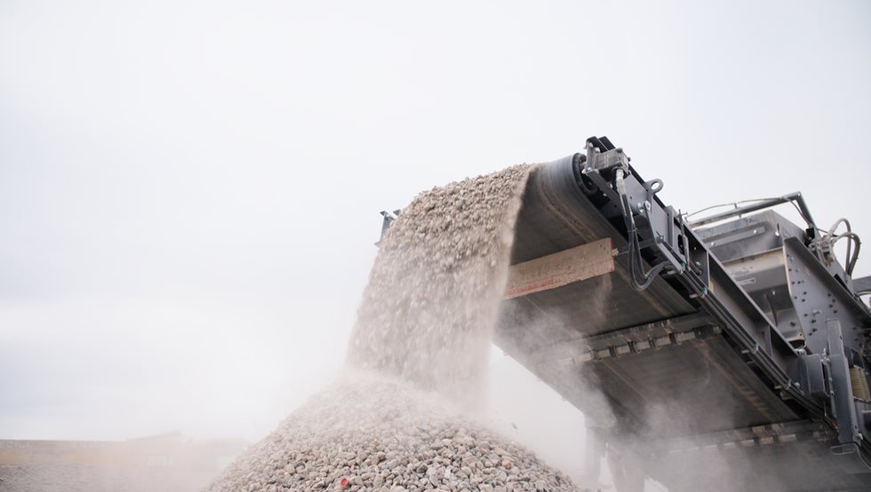 Lokotrack® LT1213S™ is well equipped for crushing and screening concrete waste and separating iron and light materials such as plastics. 