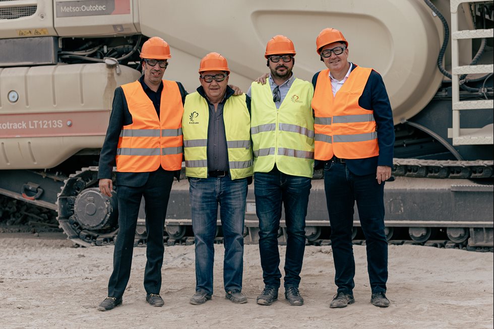 From the left: Juan Rodriguez, HJM, Juan Camacho, Recicam, Juan Manuel Camacho, Recicam and Renaud Lapointe, Metso. 