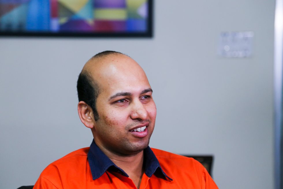 Aamir Khan from HZL pictured at an office.