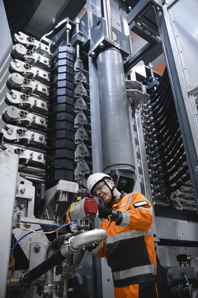 The image is representative of a Metso Outotec filter but is not the exact one at the Kronos site