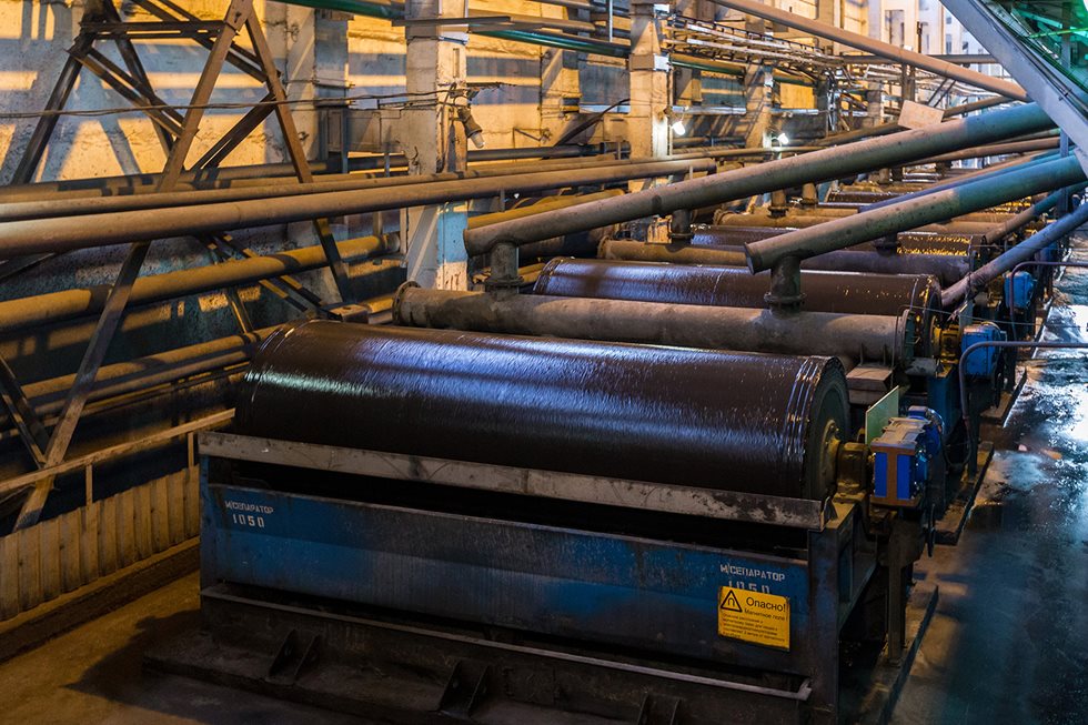 Flotation equipment at Poltava mine.