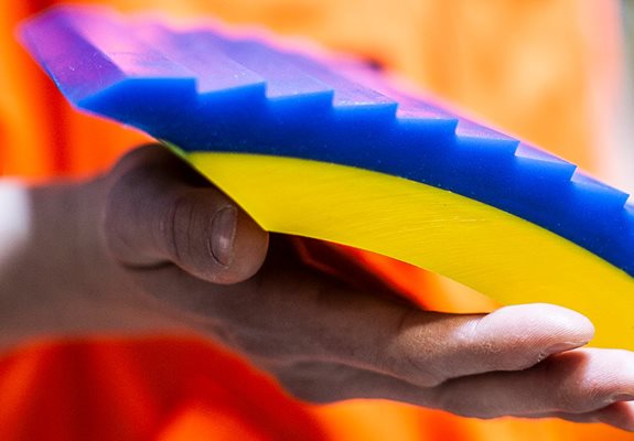 Conveyor belt cleaners.