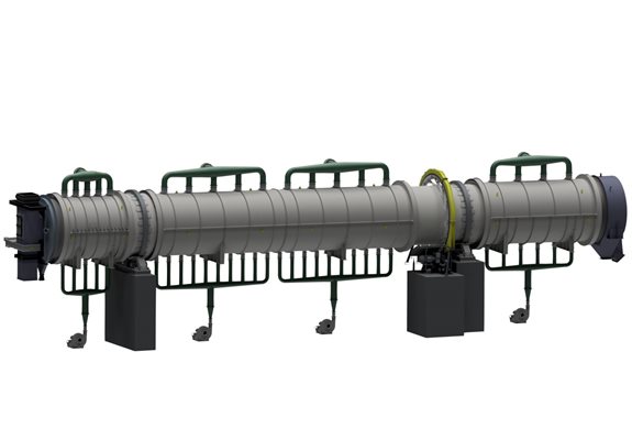 Cross flow rotary cooler