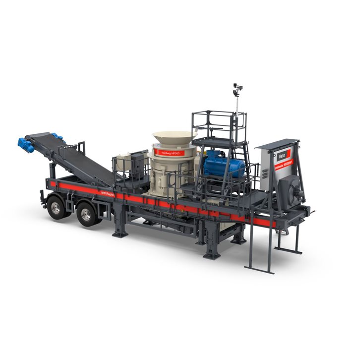 NW300HP portable cone crusher for various crushing needs 