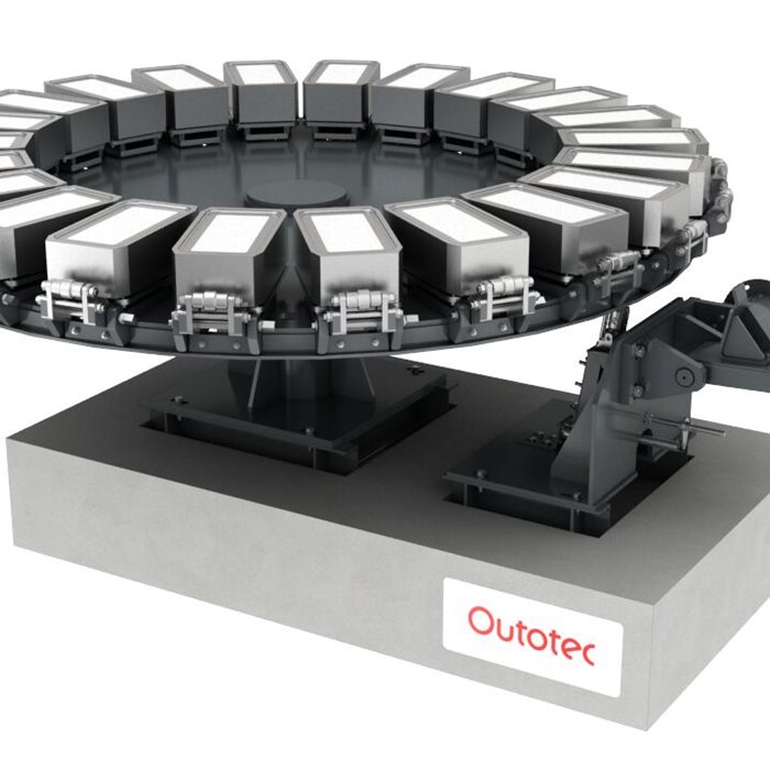 Rueda de fundición de lingotes de plata