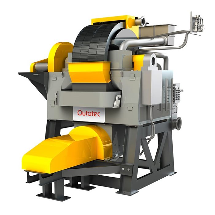 Separador magnético vertical pulsante de alto gradiente