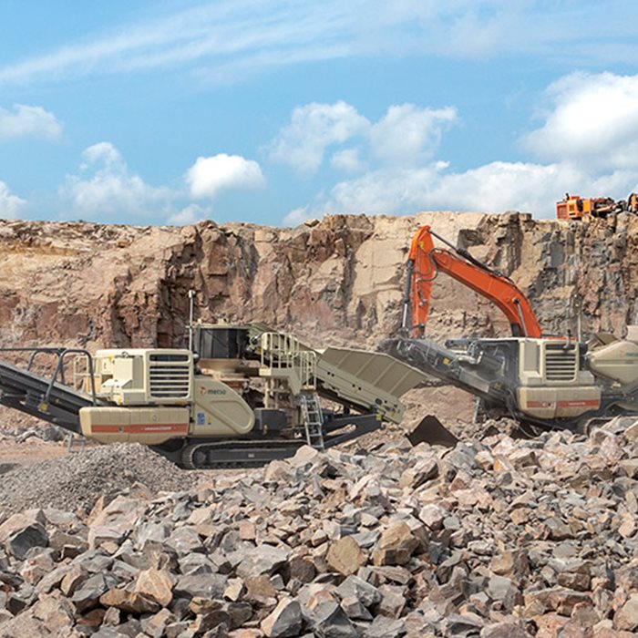 Crushing and screening plants.