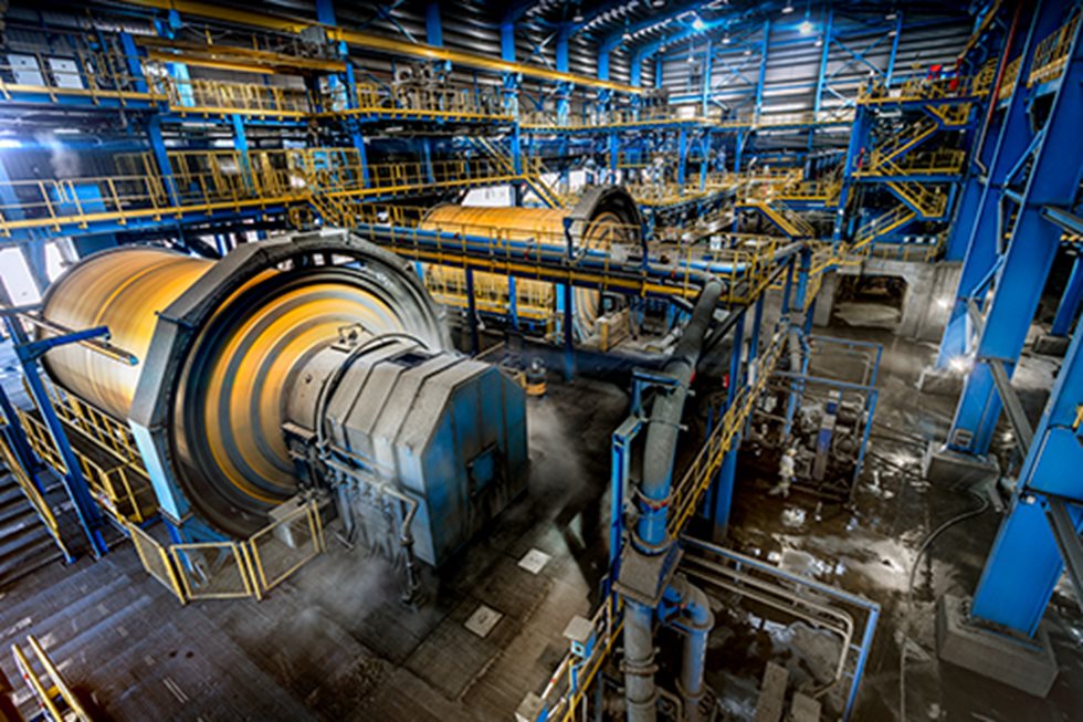 Ball mill pictured at Minas de Aguas mine.